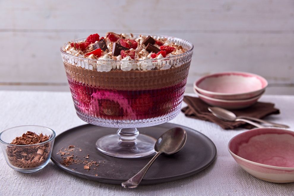 NOMO Creamy Choc & Raspberry Trifle Recipe