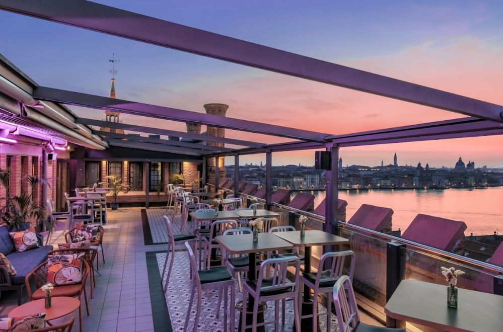Skyline Hilton Molino Stucky Venice rooftop terrace and bar Venice