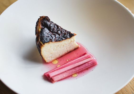 Rhubarb Basque Cheesecake Recipe Food and Drink